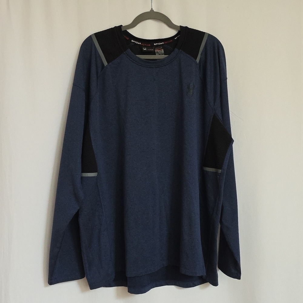 Spyder Active Mens Black & Gray Shirt.  Size XL